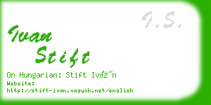 ivan stift business card